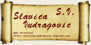 Slavica Vudragović vizit kartica